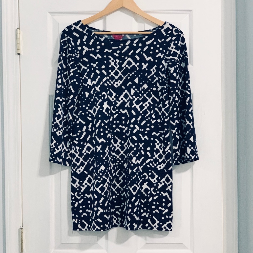 Navy & White Dress